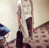 Casual Crochet Knitted Long Cardigan Long-sleeve Shrug for women