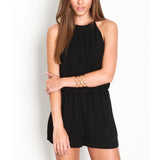 Women Rompers- Halter Keyhole Back Jumpsuit