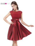 Knee Length Short Satin Vestidos / Sexy Women Cocktail Dresses