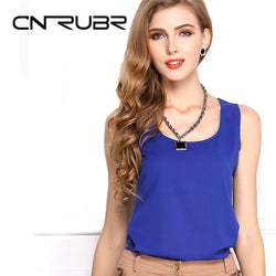 New Fashion Ladies Tops Chiffon Shirt Body Plus Size O Neck Blusa Camisas Women Blouses Sleeveless Vest Chiffon Blusas Femininas