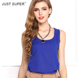 New Fashion Ladies Tops Chiffon Shirt Body Plus Size O Neck Blusa Camisas Women Blouses Sleeveless Vest Chiffon Blusas Femininas