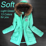 Fashion Jackets Fur Collar Long Parka all Size Hoodies for Women