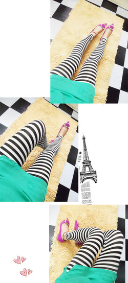 Women Vintage printed party/casual wear Leggings-trouser The stripes