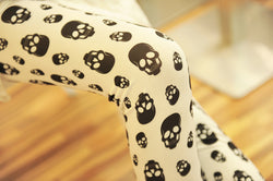 Women Vintage printed party/casual wear Leggings-trouser black skull