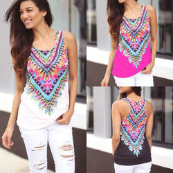 Summer Women Sexy Casual Loose  Tops  Blouse Sleeveless Shirts