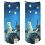 1pair 3D Printed Socks Women New Unisex Cute Low Cut Ankle Cotton Sock Women's Casual Charactor Couple Socks A1-A16