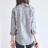 Women Embroidery Long Sleeve Blouse/ Casual Shirt