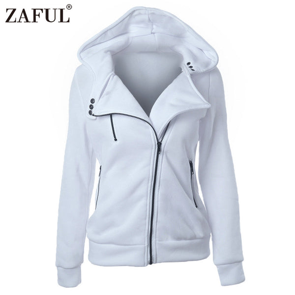 Women hoodie sweatshirt zipper V Neck Long Sleeve Warm partywear jacket