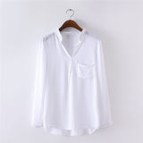 10 Colors Blusas Femininas 2015 Spring Summer Women's Blue White Black Chiffon Blouse Stand Collar Long Sleeve Shirts Casual Top