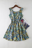 Ladies Dress Print Casual Vintage Female Vestidos European Style Fashion Office Women Clothing Cheap Bohemian Beach Summer Dress