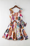 Ladies Dress Print Casual Vintage Female Vestidos European Style Fashion Office Women Clothing Cheap Bohemian Beach Summer Dress