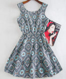 Ladies Dress Print Casual Vintage Female Vestidos European Style Fashion Office Women Clothing Cheap Bohemian Beach Summer Dress