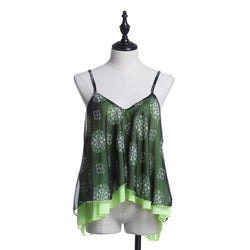 Tropical Blouse Shirt Body Tops Chiffon Two Layer Flower Print Summer Women Clothing Roupas Blusas Femininas Casual Women Tops