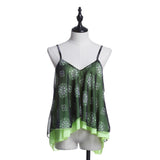 Tropical Blouse Shirt Body Tops Chiffon Two Layer Flower Print Summer Women Clothing Roupas Blusas Femininas Casual Women Tops