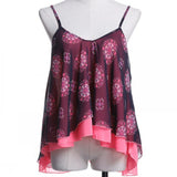 Tropical Blouse Shirt Body Tops Chiffon Two Layer Flower Print Summer Women Clothing Roupas Blusas Femininas Casual Women Tops