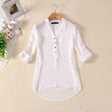 Women's Long Sleeve stylish V-Neck  Blouse/Shirt-casual/work wear