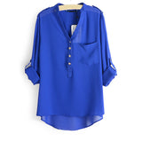 Women's Long Sleeve stylish V-Neck  Blouse/Shirt-casual/work wear