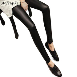 Faux Leather Leggings Navy Blue Sexy Women Leggins Thin Black Leggings Calzas Mujer Leggins Leggings Plus Size Leggins hot sale
