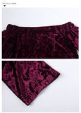 Women Slash Neck Strapless Velvet Fashion Top