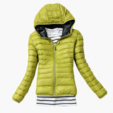 Basic Jacket for Women Slim Zipper Hooded active wear