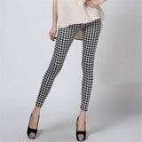 Women Vintage printed party/casual wear Leggings-trouser black&white