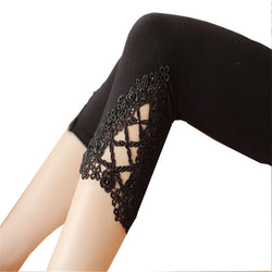 Women's Candy Color Stretchable 3/4th Leggings