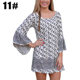 Bohemian Elegant Women Summer Dress Off Shoulder Beach Tunic Dresses Sundress European Style Sexy Vestidos De Festa Ropa Mujer
