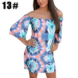 Bohemian Elegant Women Summer Dress Off Shoulder Beach Tunic Dresses Sundress European Style Sexy Vestidos De Festa Ropa Mujer