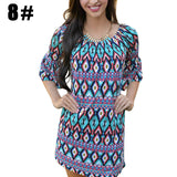 Bohemian Elegant Women Summer Dress Off Shoulder Beach Tunic Dresses Sundress European Style Sexy Vestidos De Festa Ropa Mujer