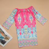 Bohemian Elegant Women Summer Dress Off Shoulder Beach Tunic Dresses Sundress European Style Sexy Vestidos De Festa Ropa Mujer