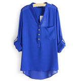 Women's Long Sleeve stylish V-Neck  Blouse/Shirt-casual/work wear