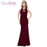 Women Elegant Neckline Women Long Evening Gown Dress