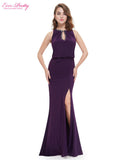 Women Elegant Neckline Women Long Evening Gown Dress