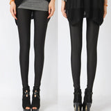 Factory Price! Women Faux Leather Leggings Slim Leggings High Elasticity Sexy Cozy Pants Nylon Leggings Free Size