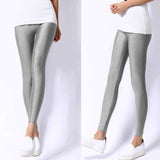 Factory Price! Women Faux Leather Leggings Slim Leggings High Elasticity Sexy Cozy Pants Nylon Leggings Free Size