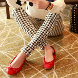 Women Vintage printed party/casual wear Leggings-trouser black&white