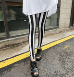 Women Vintage printed party/casual wear Leggings-trouser vertical bar