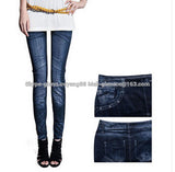 2015 Fashion Women Leggings for Women Polyester Spandex Jeans Hole Pleated Prints Casual Denim Sexy Leggings free shipping