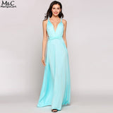 FANALA Summer Women Long Dress Sexy Bandage Party Dresses Sleeveless Deep V Neck Solid Backless Maxi Dress Women Vestidos Black