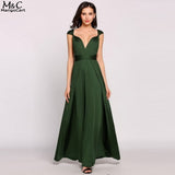 FANALA Summer Women Long Dress Sexy Bandage Party Dresses Sleeveless Deep V Neck Solid Backless Maxi Dress Women Vestidos Black