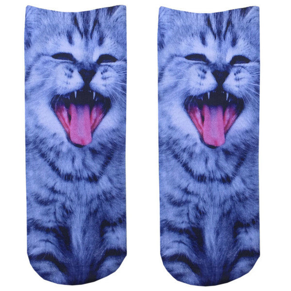 Women Cute Low Cut Ankle length Socks cat