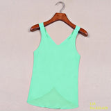 Candy Color Casual Sexy Back Strap Blouse-Tops for Women