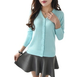 Women V-neck Cardigan Knitwear Casual Crochet Sweater Long Sleeve