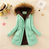 Fashion Jackets Fur Collar Long Parka all Size Hoodies for Women