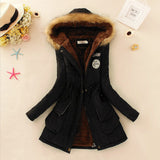 Fashion Jackets Fur Collar Long Parka all Size Hoodies for Women