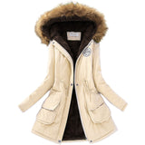 Fashion Jackets Fur Collar Long Parka all Size Hoodies for Women