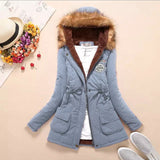 Fashion Jackets Fur Collar Long Parka all Size Hoodies for Women