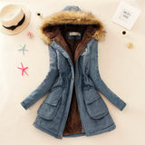 Fashion Jackets Fur Collar Long Parka all Size Hoodies for Women