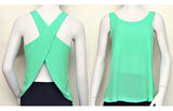 Candy Color Casual Sexy Back Strap Blouse-Tops for Women