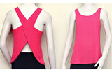 Candy Color Casual Sexy Back Strap Blouse-Tops for Women